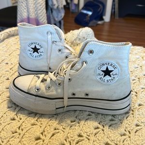 white platform converse